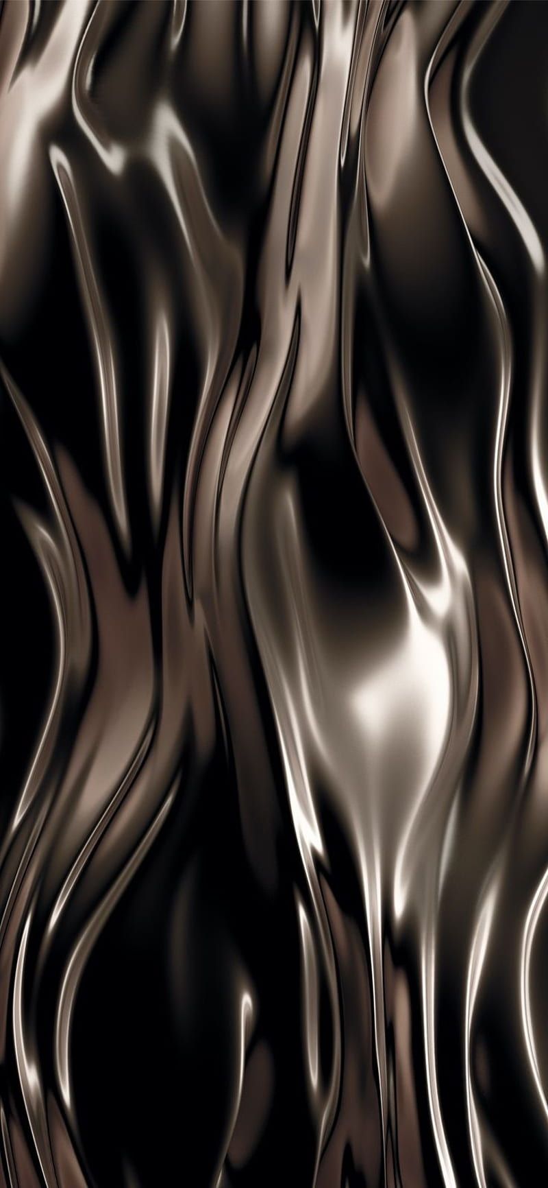 A dark abstract background image with flowing liquid metal. - Silk