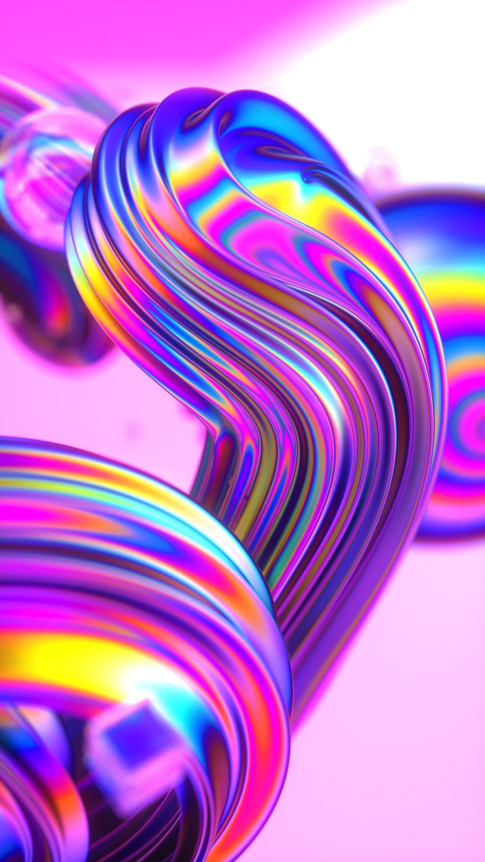 A colorful image with a wave of rainbow colors. - Iridescent
