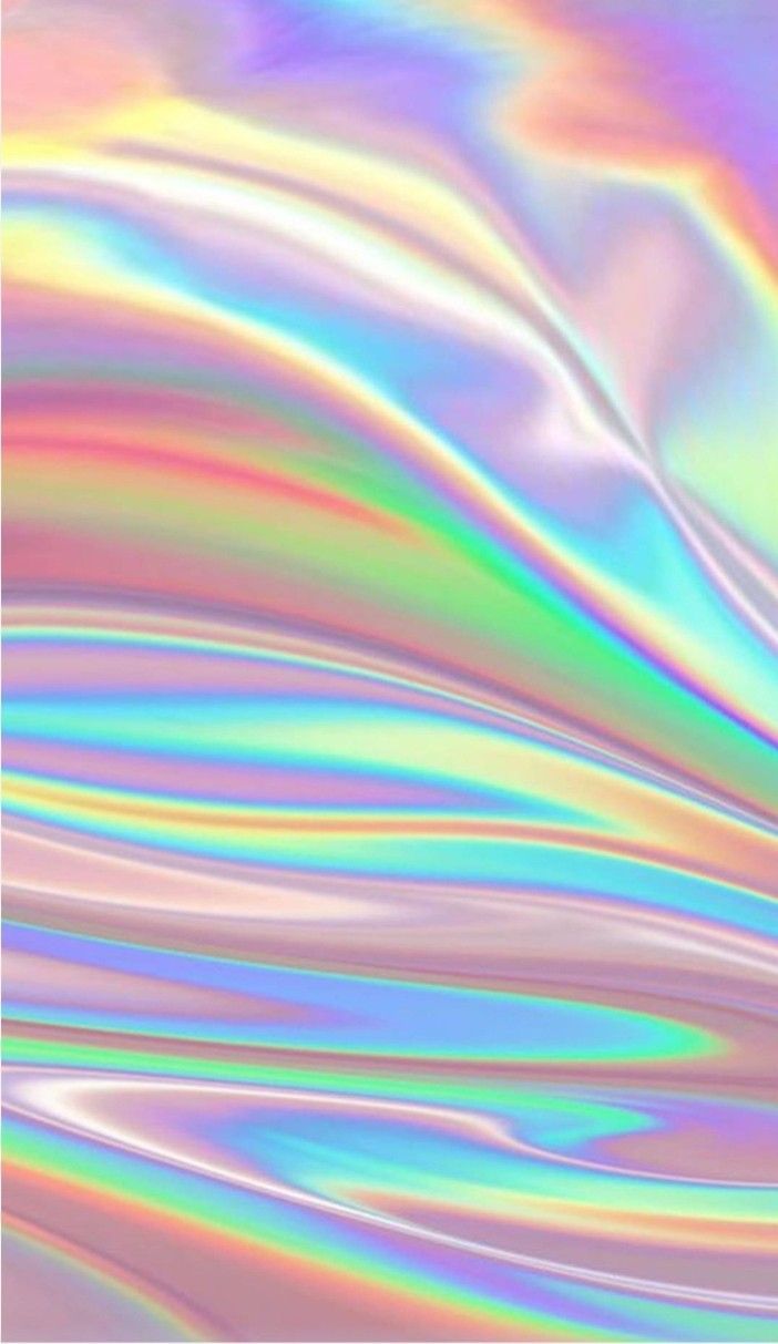 Aesthetic background of iridescent holographic rainbow stripes on a purple background - Iridescent