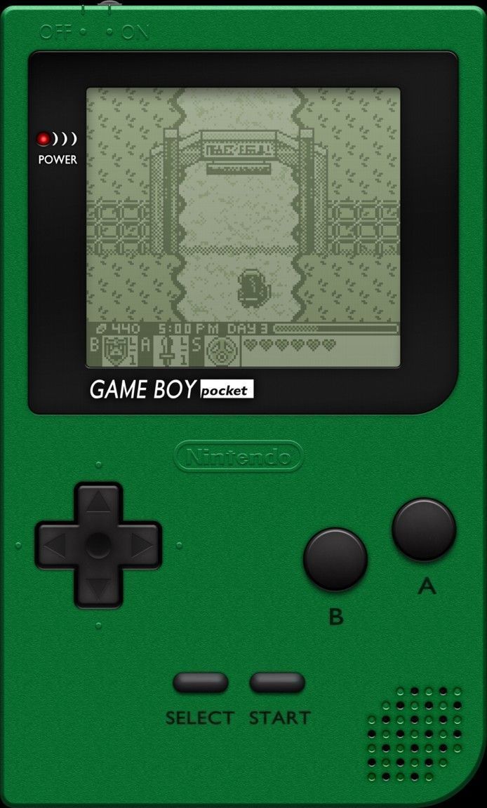 A picture of a green Game Boy Pocket. - Game Boy