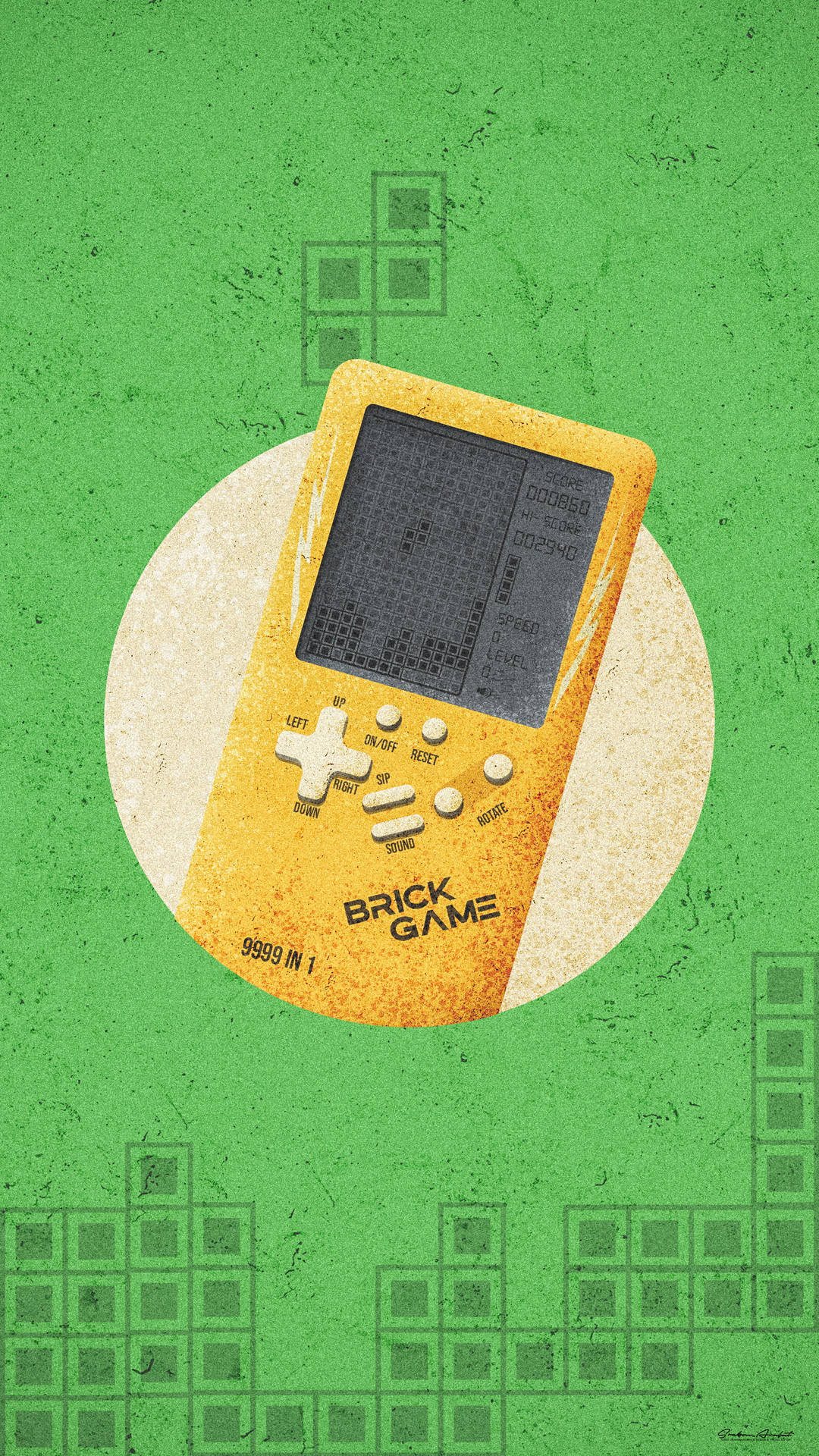 Download Vintage 90s Brick Game Aesthetic Wallpaper - Game Boy