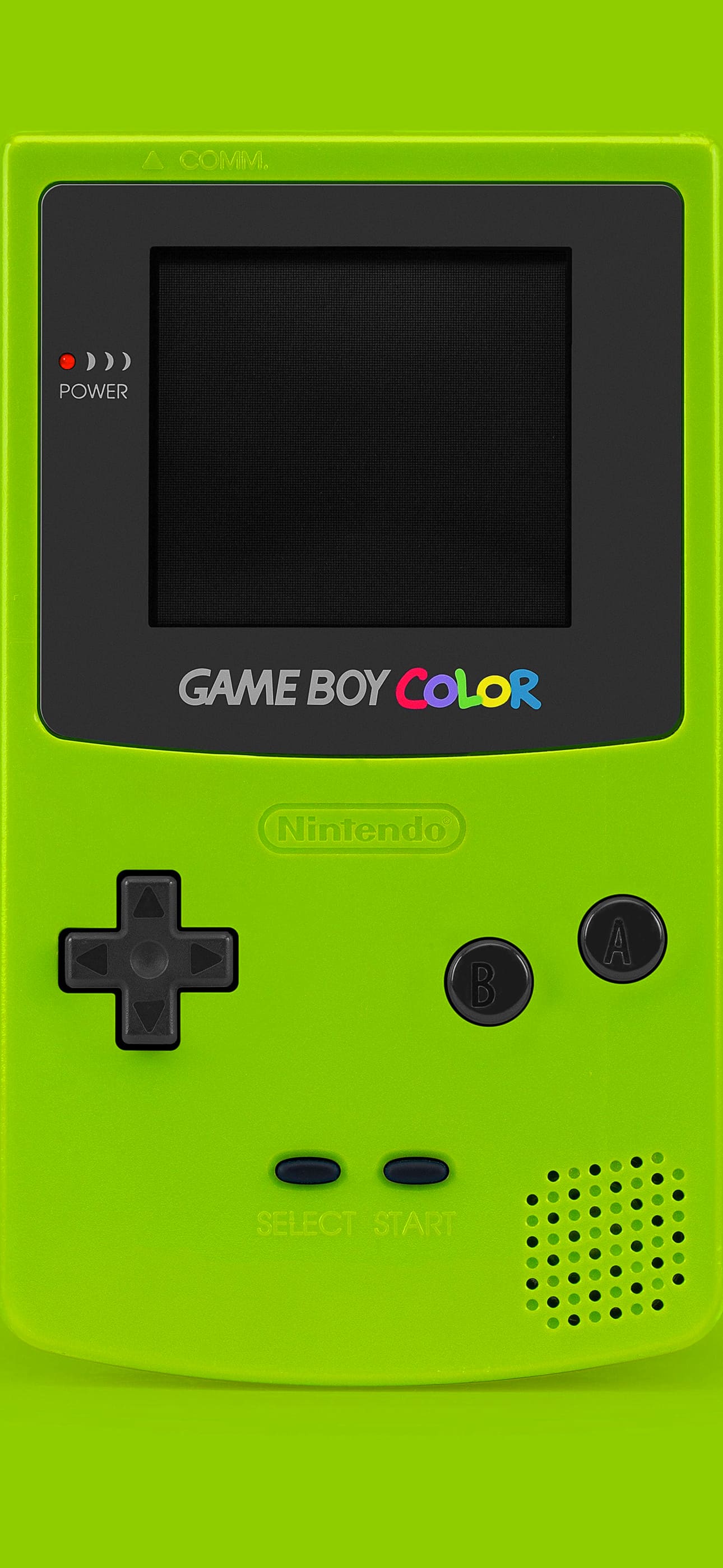 A green Nintendo Gameboy Color wallpaper for iPhone. - Game Boy