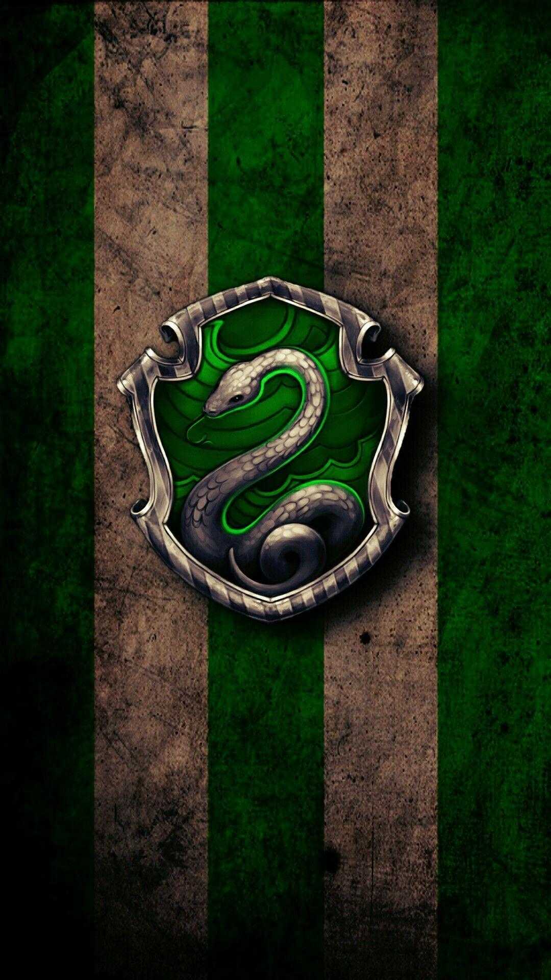 Harry Potter Slytherin Wallpaper iPhone with high-resolution 1080x1920 pixel. You can use this wallpaper for your iPhone 5, 6, 7, 8, X, XS, XR backgrounds, Mobile Screensaver, or iPad Lock Screen - Slytherin