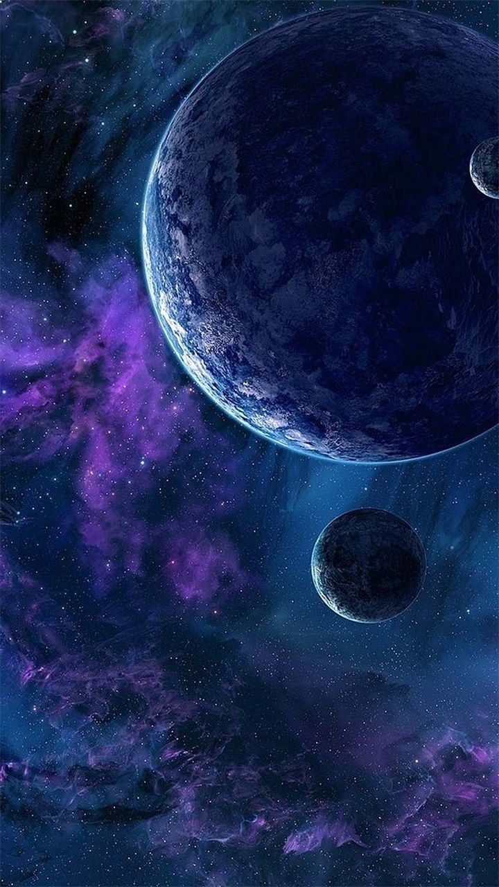 IPhone wallpaper with a planet and galaxy background - Planet