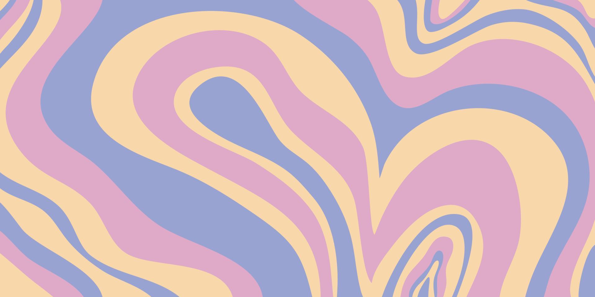 Psychedelic swirl groovy poster. Psychedelic retro wave wallpaper. Liquid groovy background. Vector design illustration
