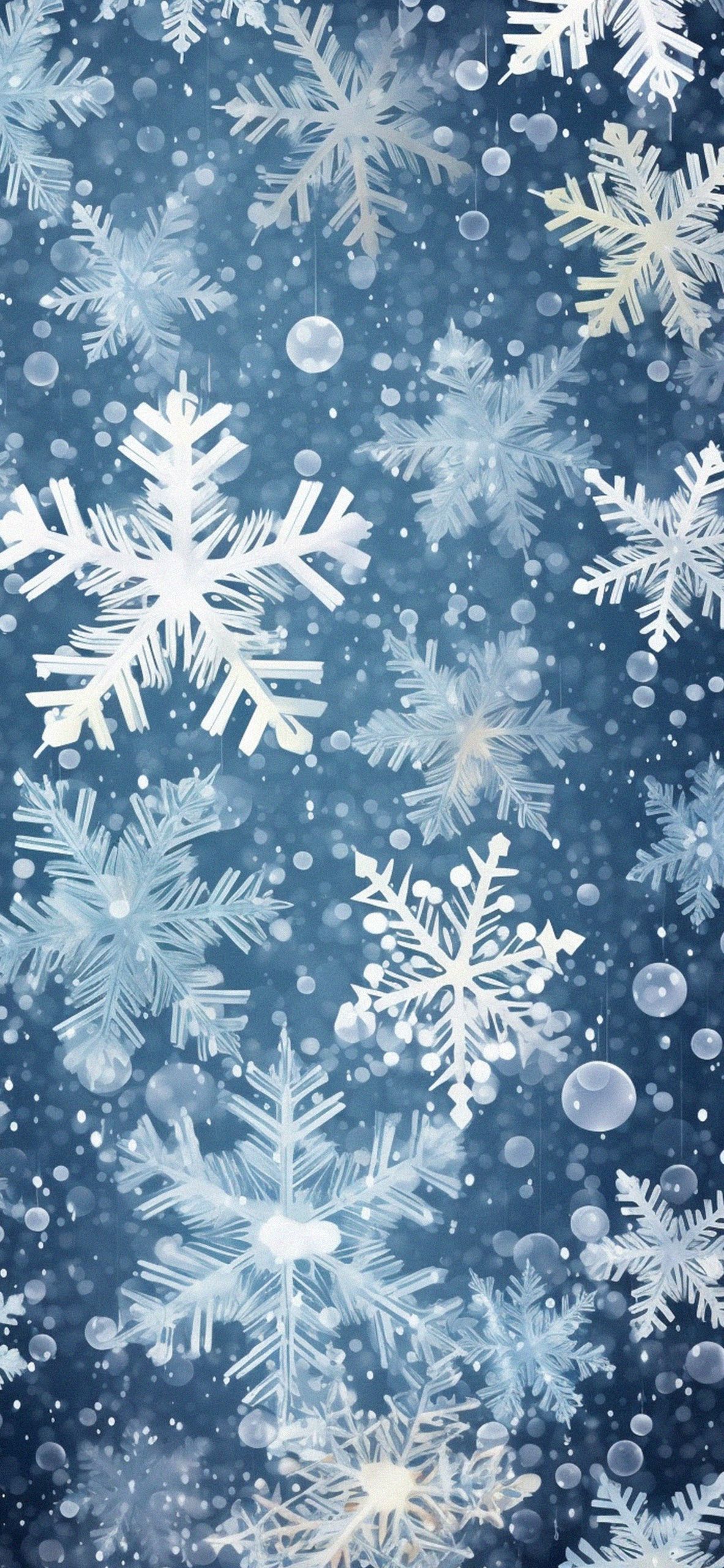 Snowflakes Fall Blue Wallpaper Wallpaper for iPhone 4k