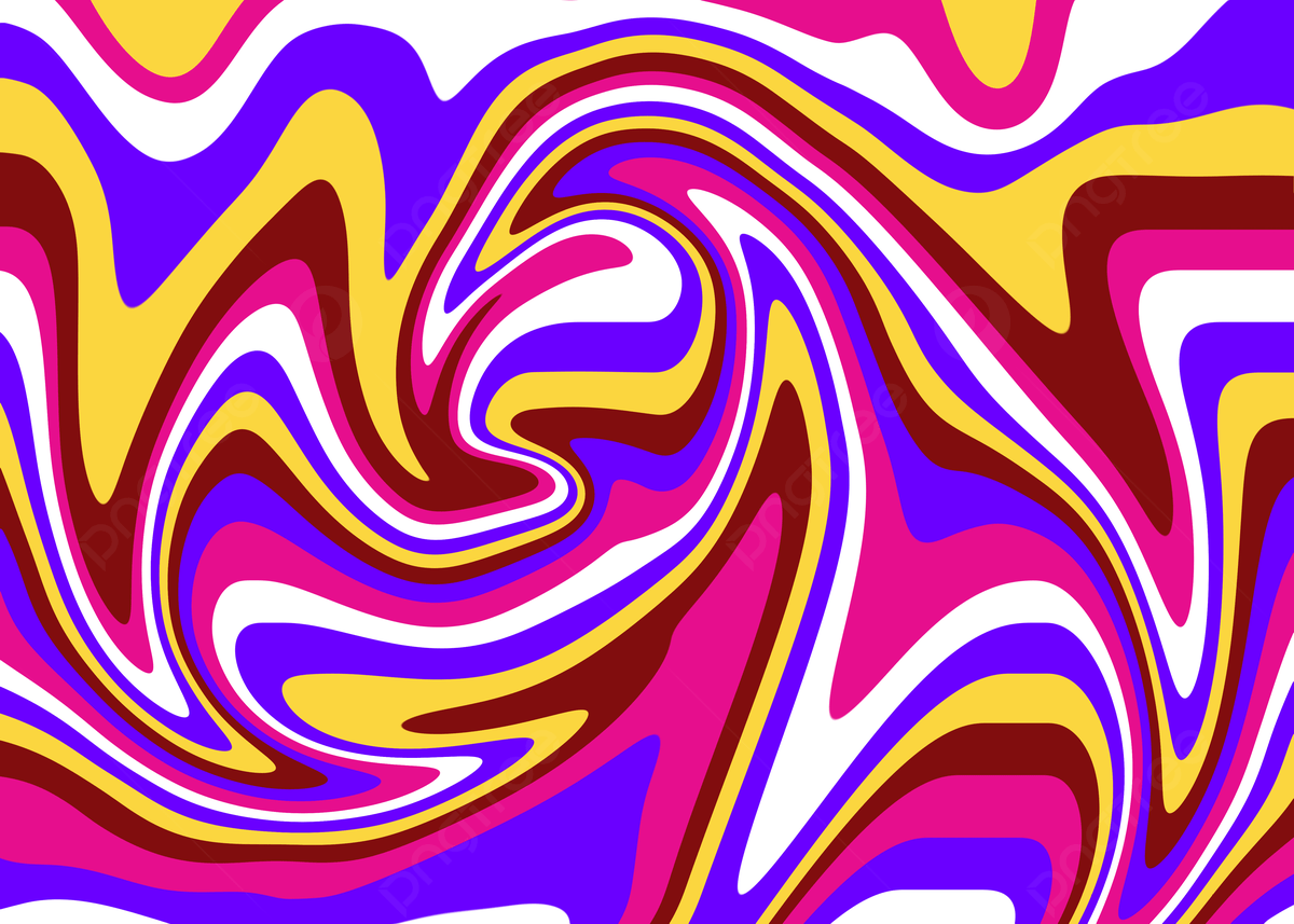 A colorful abstract piece with red, pink, yellow, and purple tones. - Psychedelic