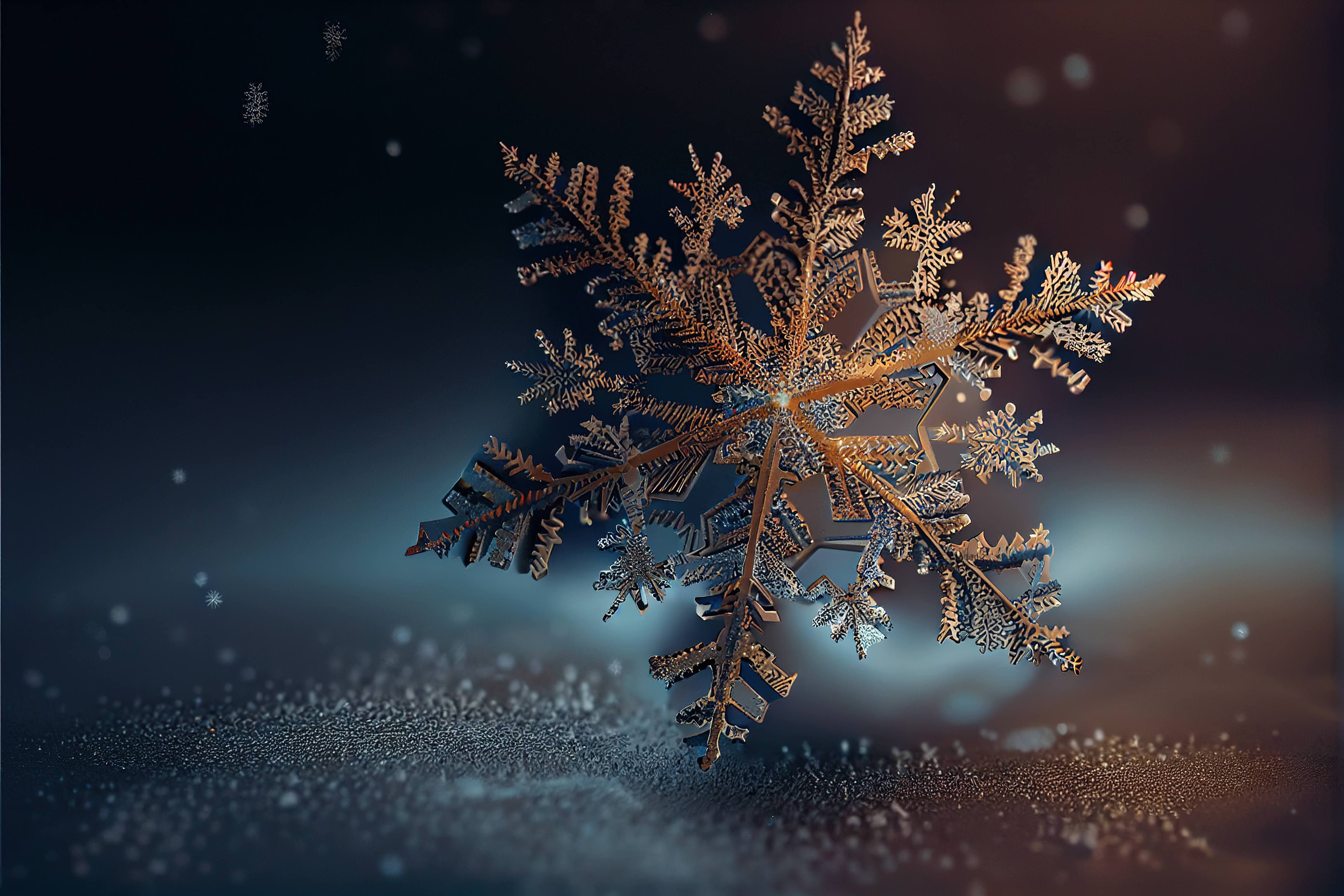 Snowflakes background holidays wallpaper