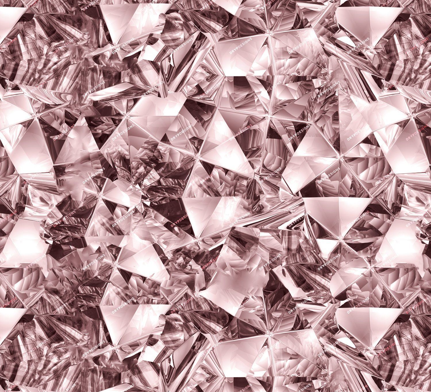 Rose Gold Diamonds Seamless Background