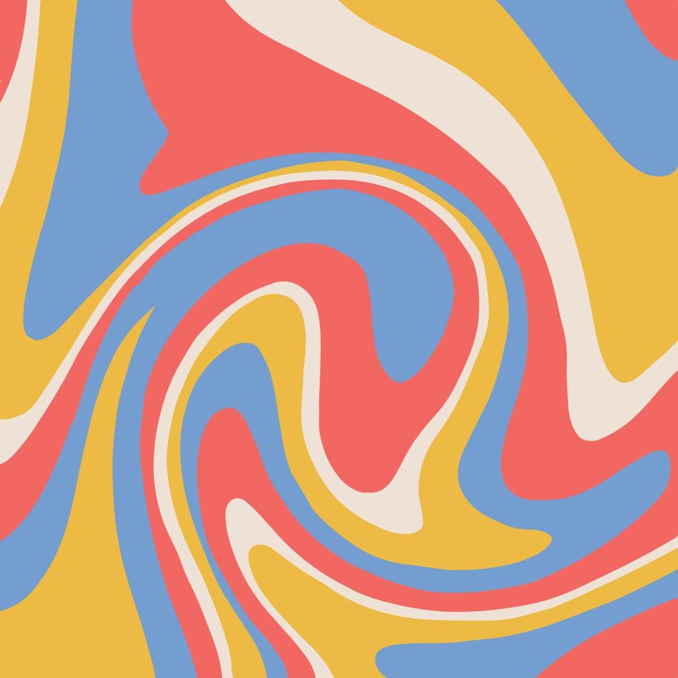 A swirled pattern of red, yellow, and blue. - Psychedelic