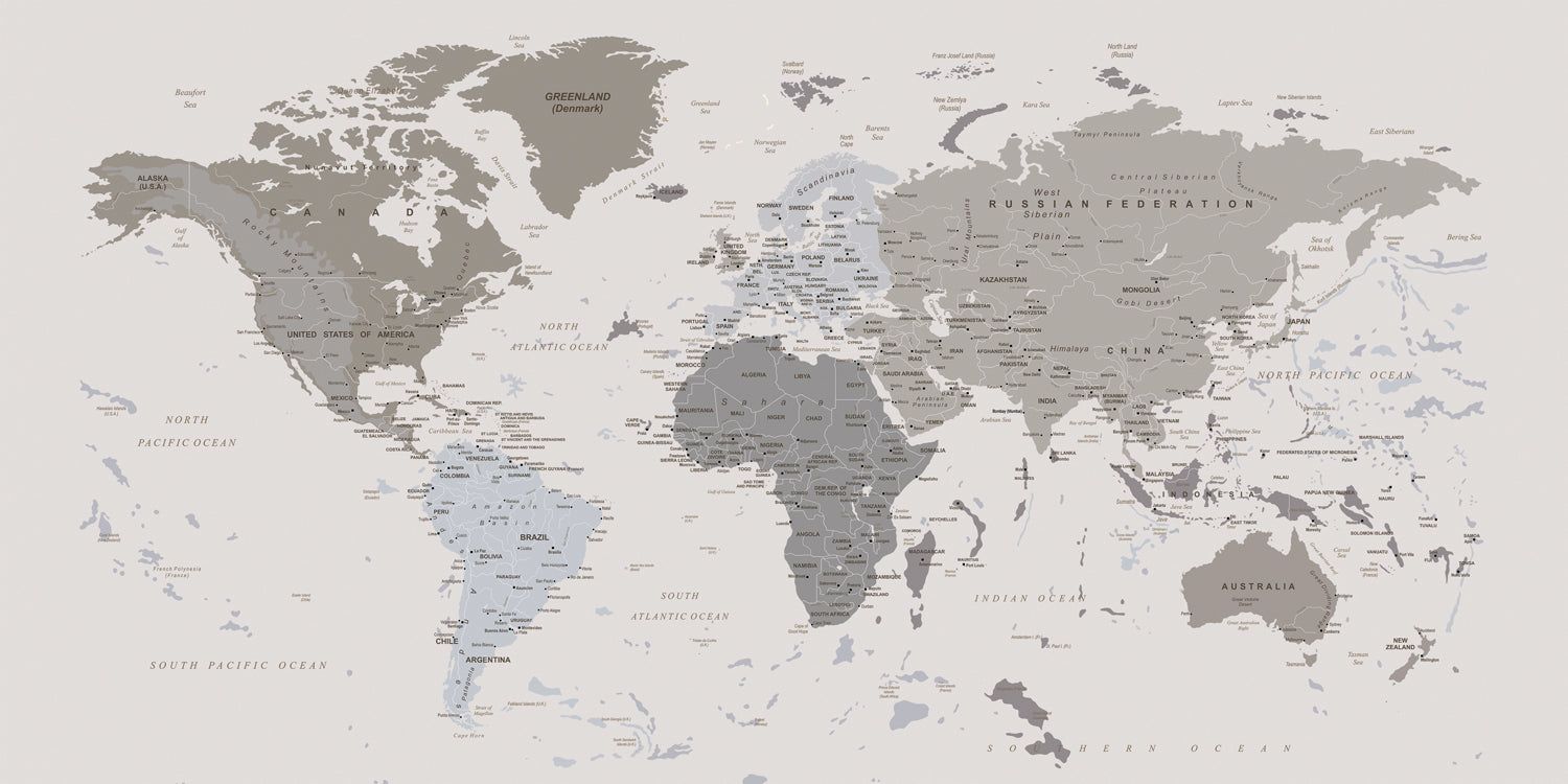 Classic Atlas, World Map Mural Wallpaper