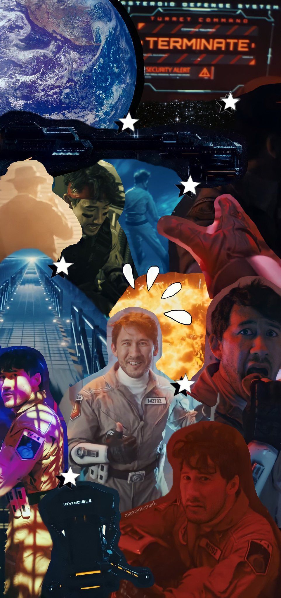 In Space With Markiplier collage wallpaper :)