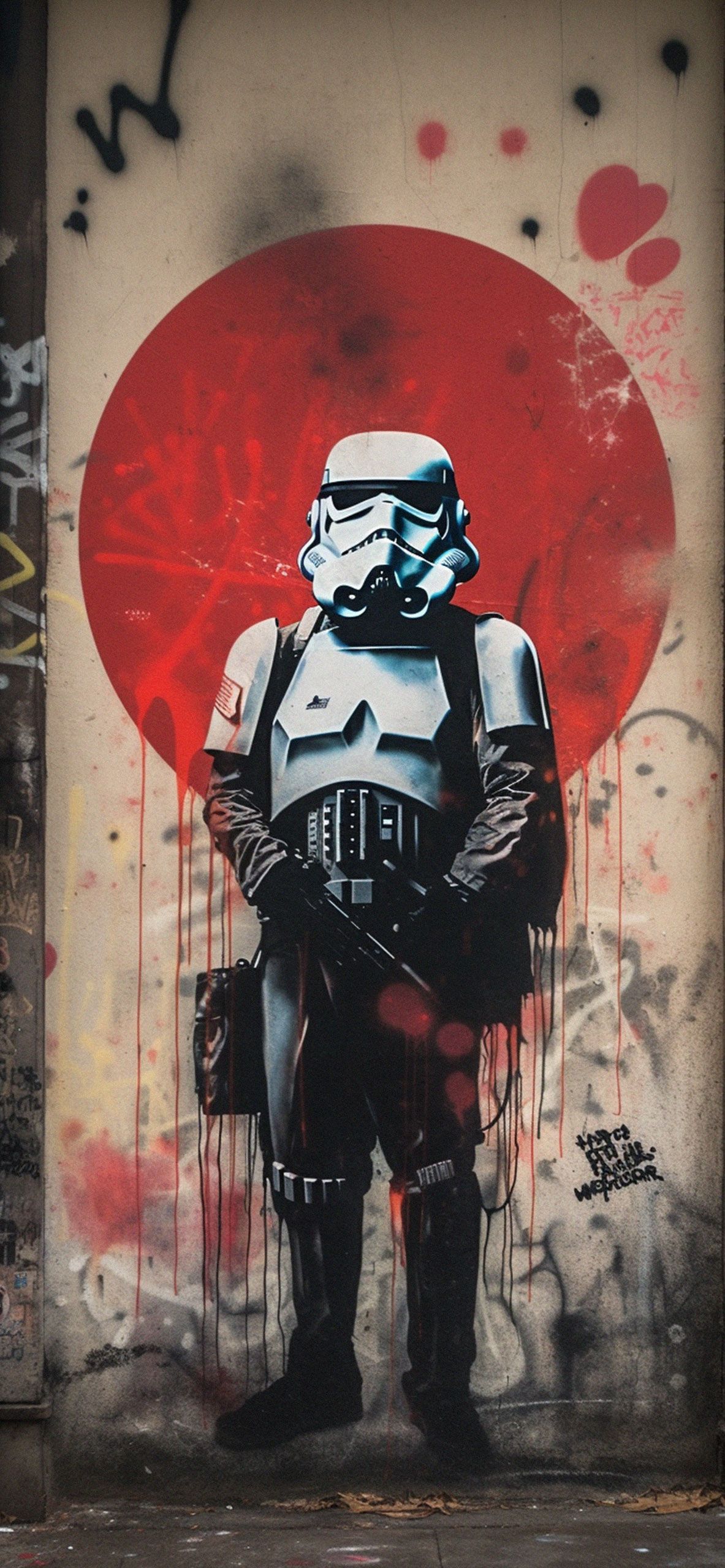 Stormtrooper graffiti on a wall - Graffiti, Star Wars