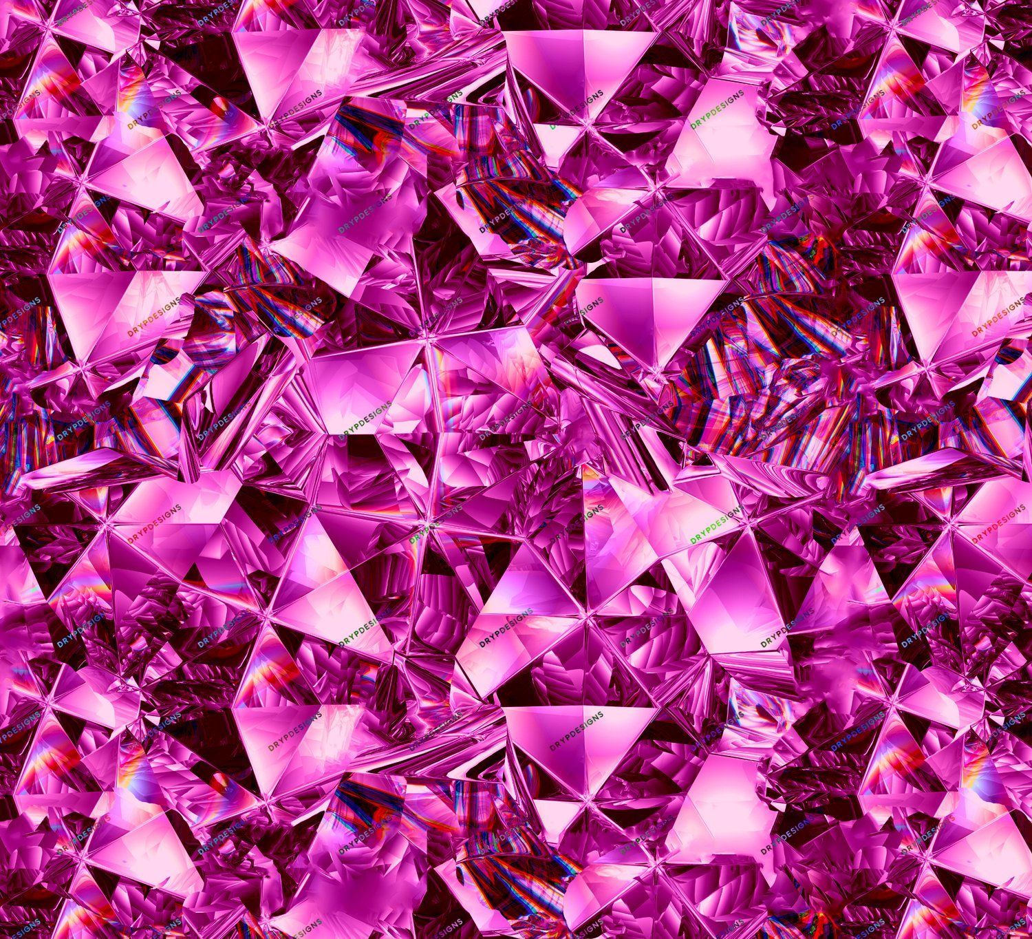 Pink Diamonds Seamless Background