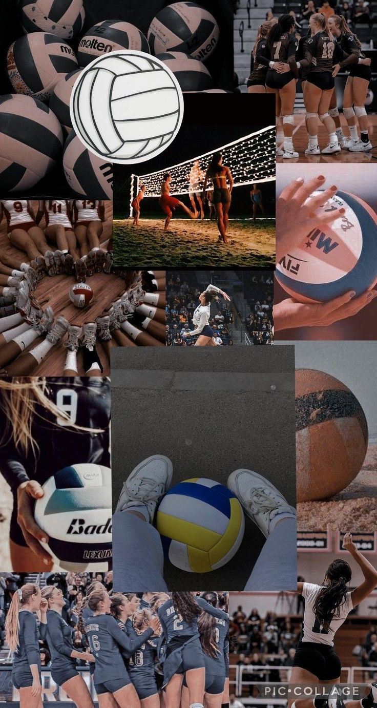Volleyball Collage wallpaper. Volleyball wallpaper, Cute wallpaper, Volleyball picture