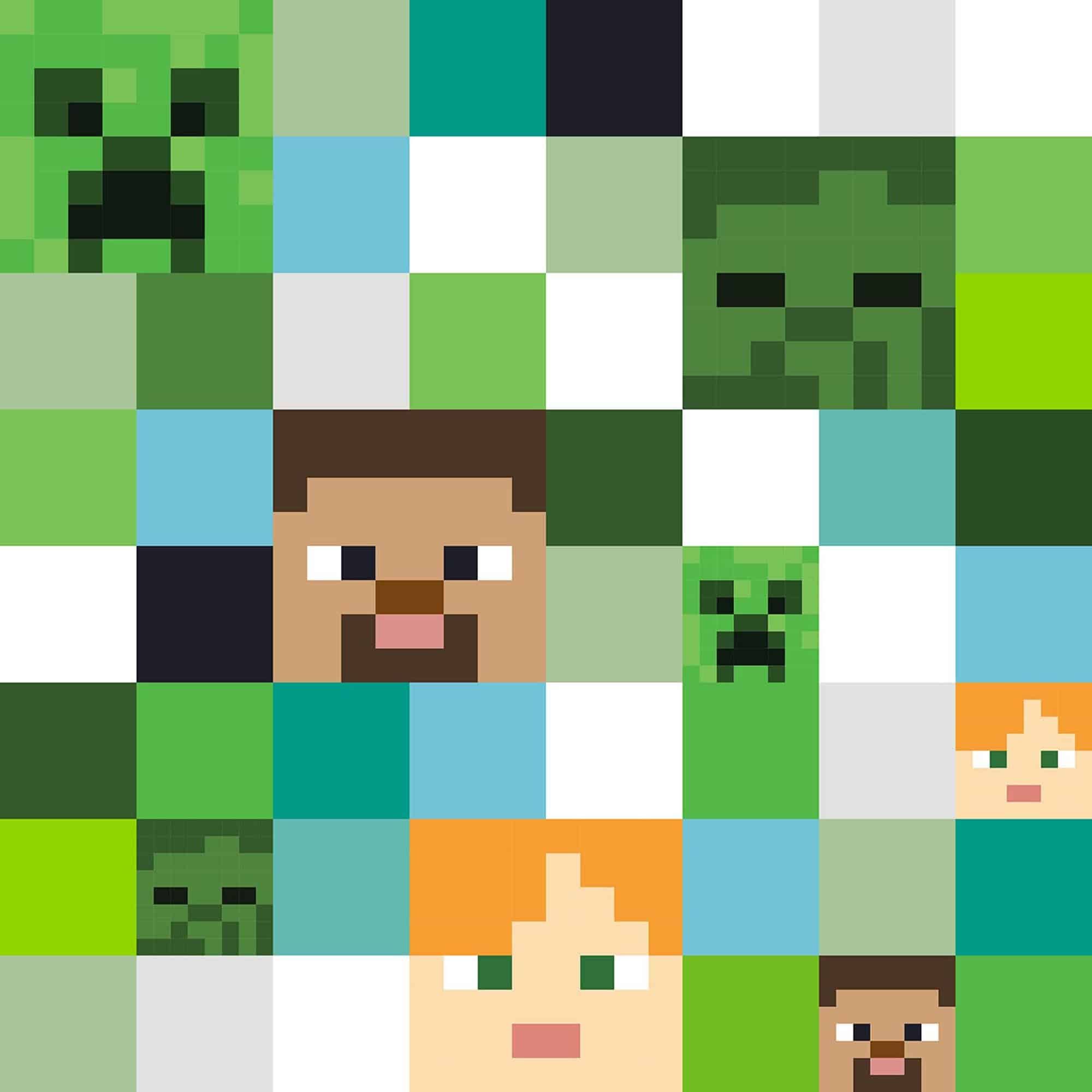 Geometric Minecraft Inspired Wallpaper And Stick Or Non Pasted