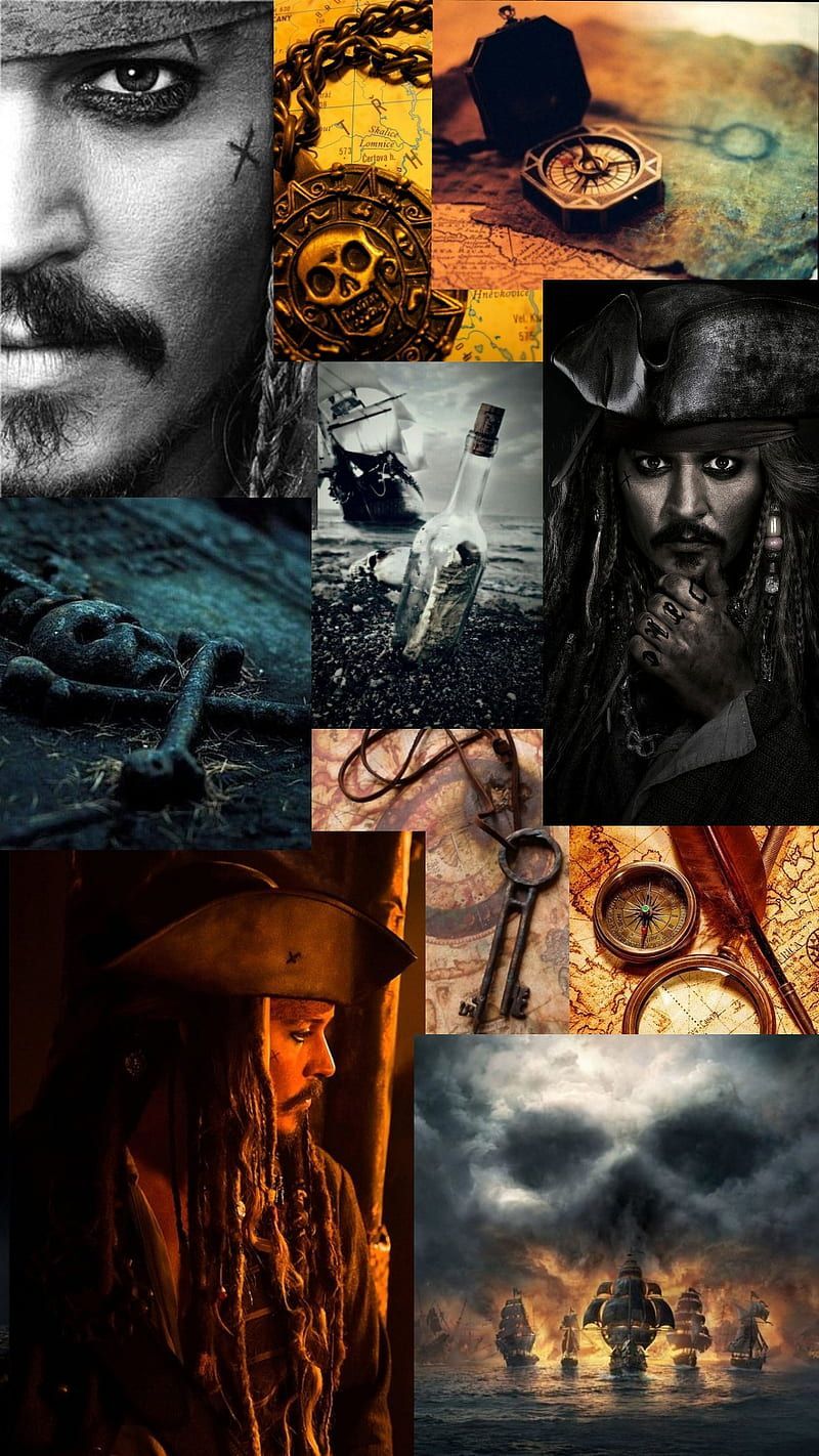Piratas del caribe, aesthetic, jack sparrow, sea, ocean, pirates of the caribbean, HD phone wallpaper