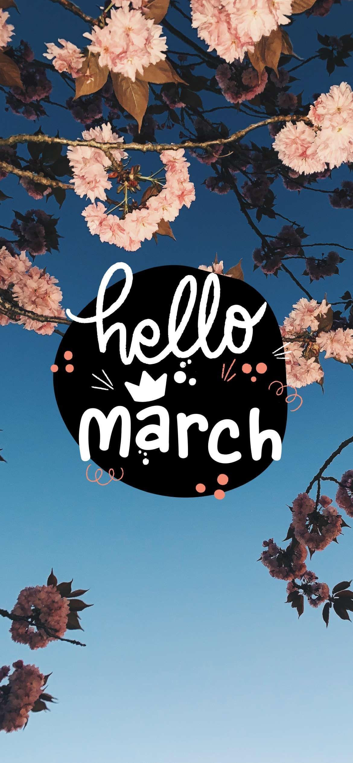 Hello March Floral Aesthetic Wallpaper. Hello march, March background, Aesthetic wallpaper