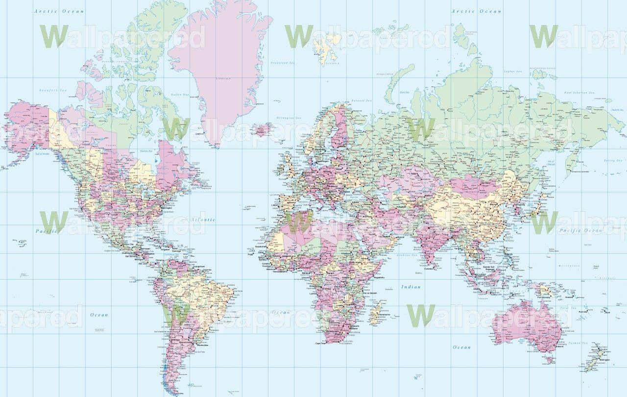 Map of the world wallpaper in 2020 World map wallpaper - Atlas