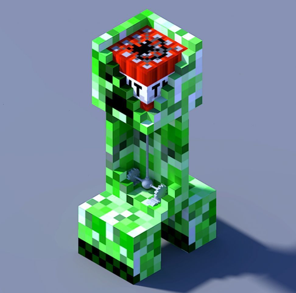 Minecraft creeper with a diamond sword - Minecraft