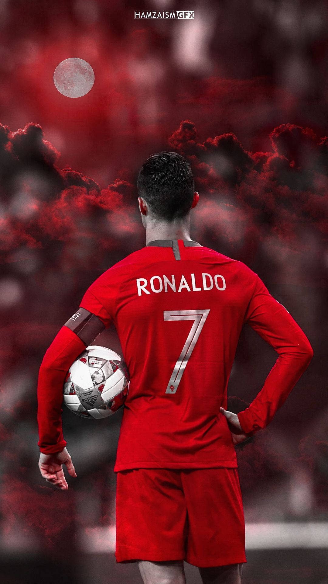 Download Portuguese Cristiano Ronaldo Cool Red Aesthetic Wallpaper