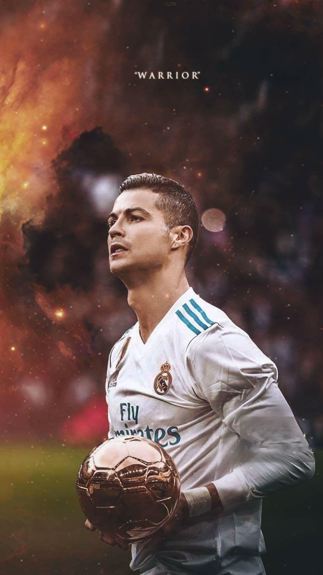 Cristiano Ronaldo wallpaper for iPhone with the words 