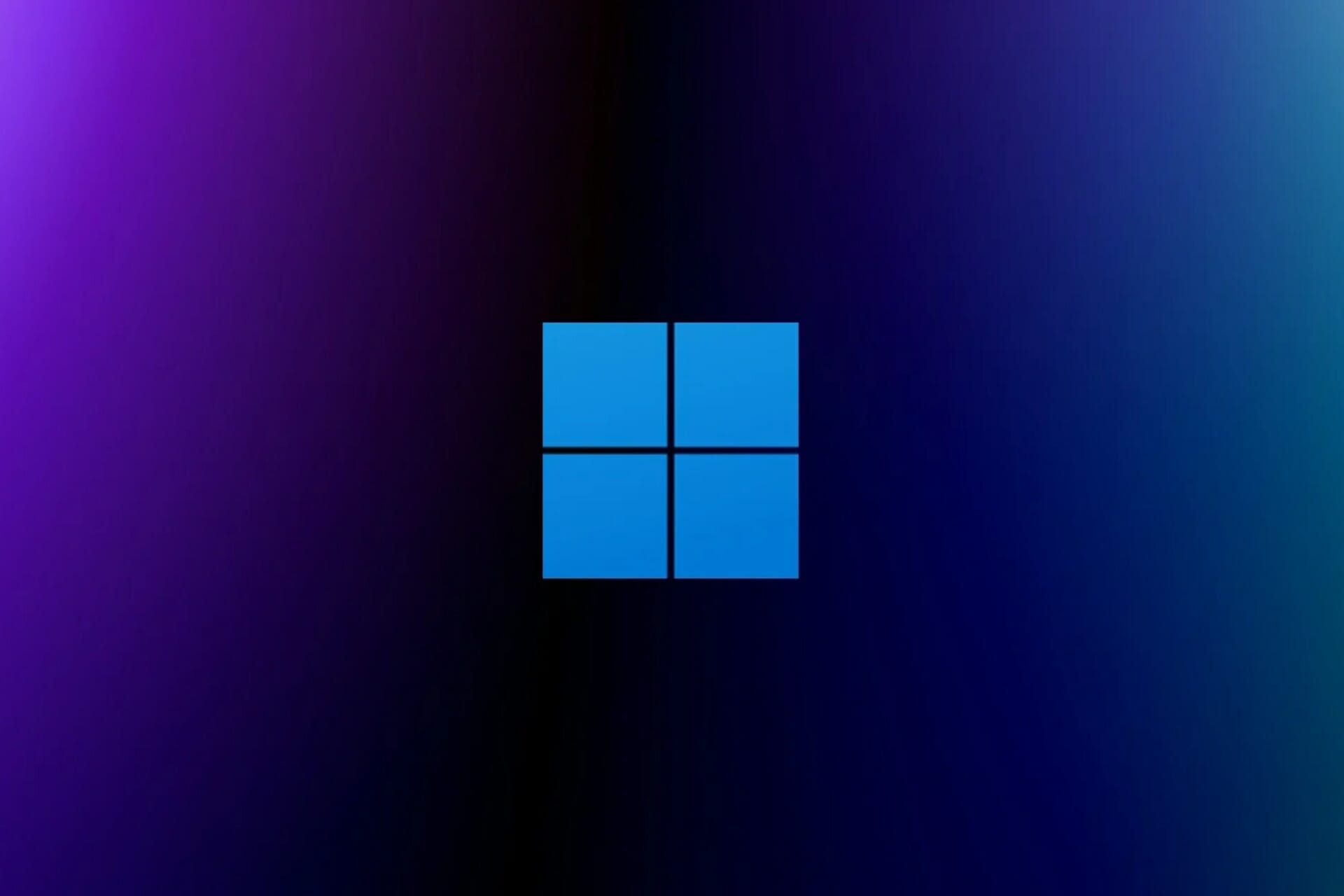 Windows 10 logo on a purple and blue background - Windows 11