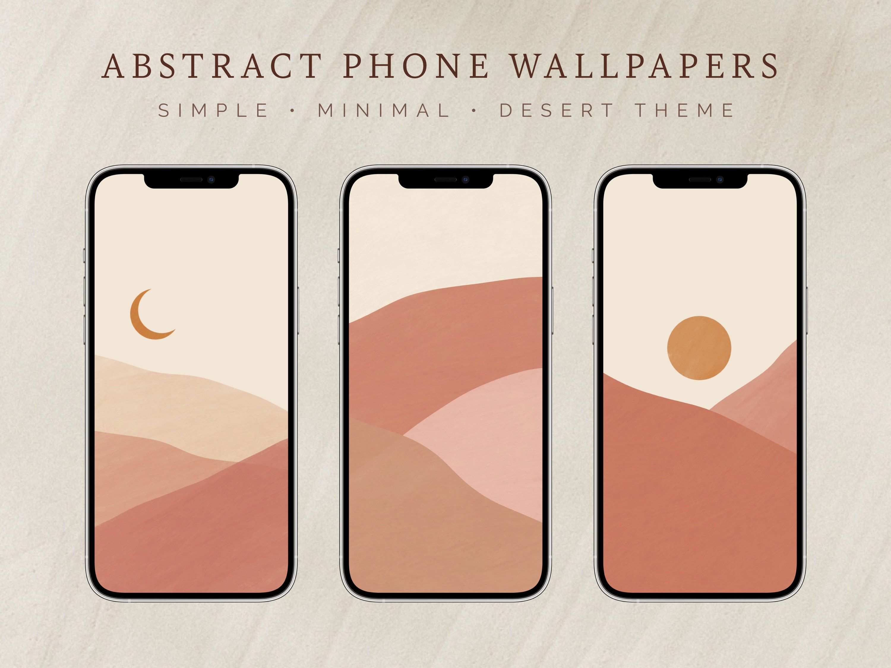 Abstract Phone Wallpaper Desert Theme Boho Background