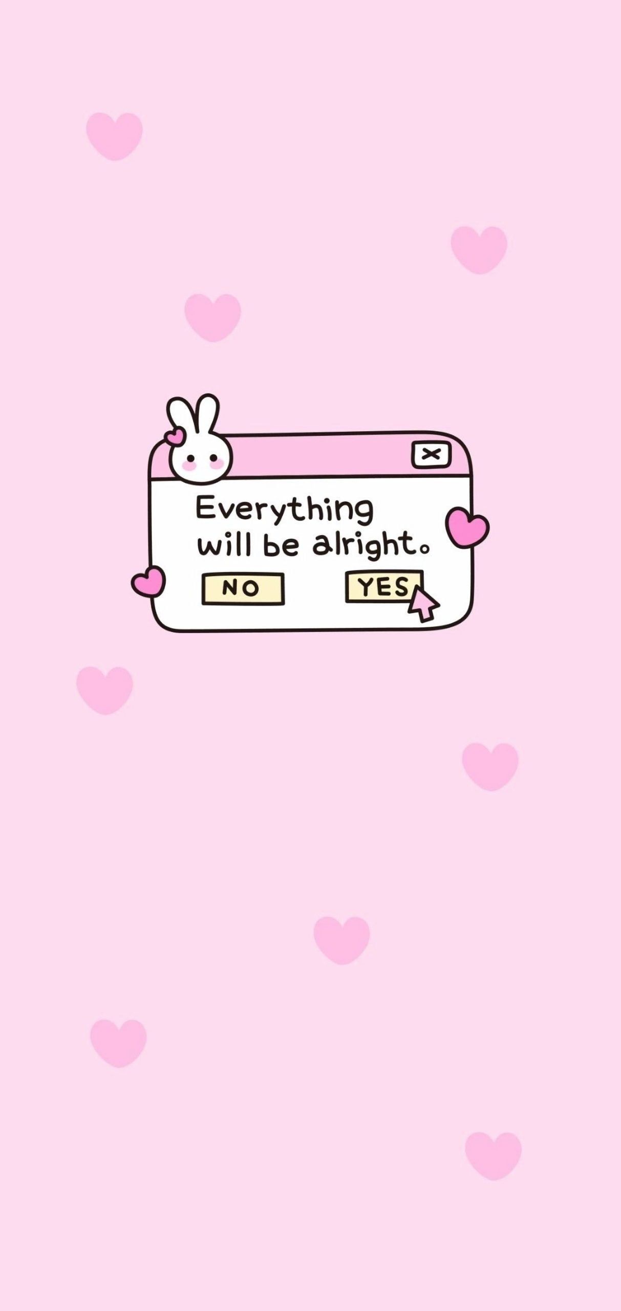 A cute pink background with the words, i'm sorry - Kawaii, travel, iPhone