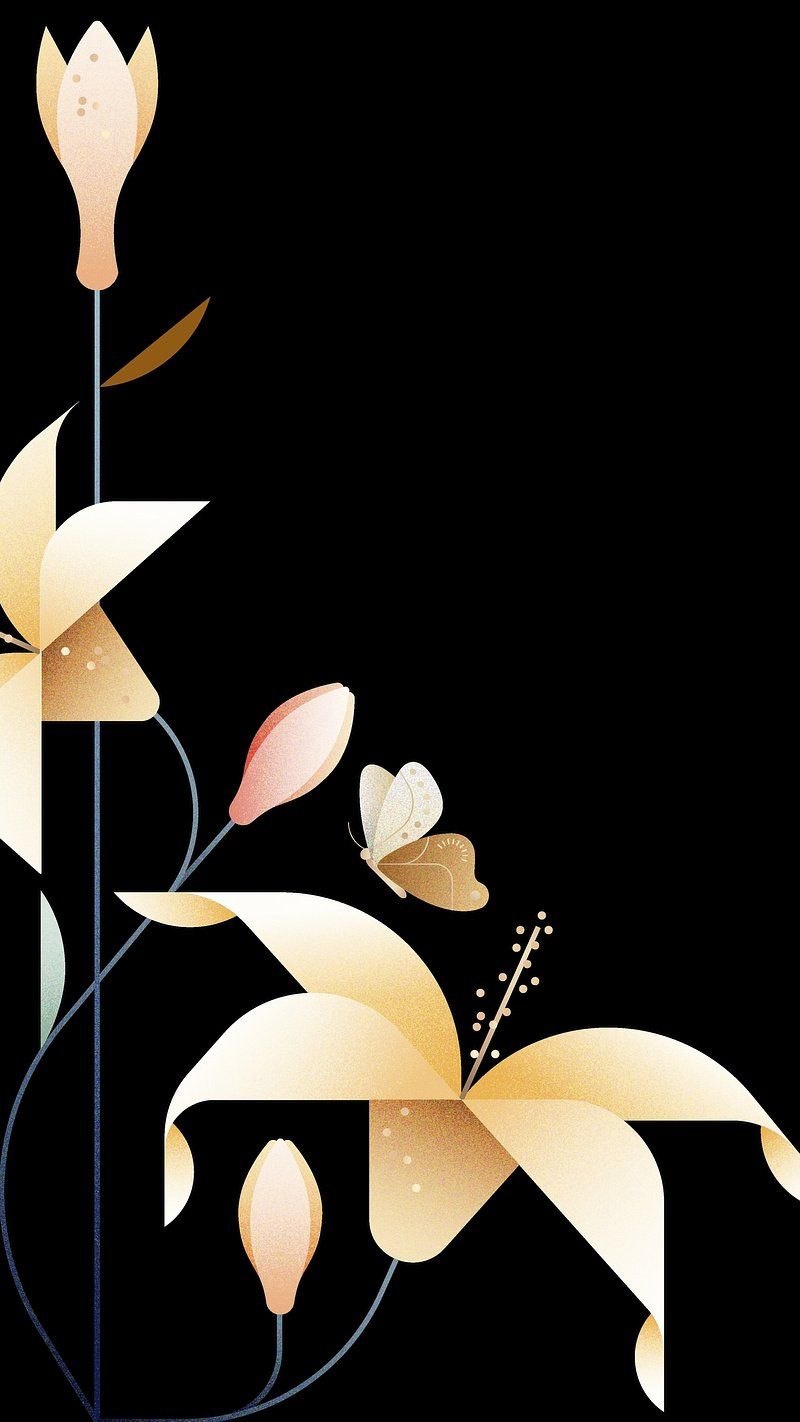Flower field phone wallpaper, white. Premium Photo Illustration