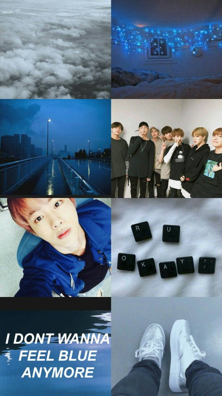 I made a blue aesthetic for my phone! - Android, BTS