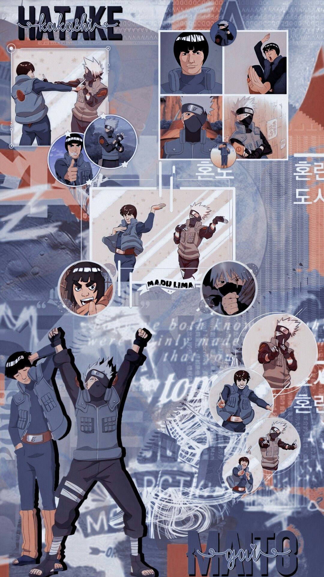 Wallpaper: Kakashi Hatake e Maito Gai. Kakashi, Naruto, Wallpaper naruto shippuden