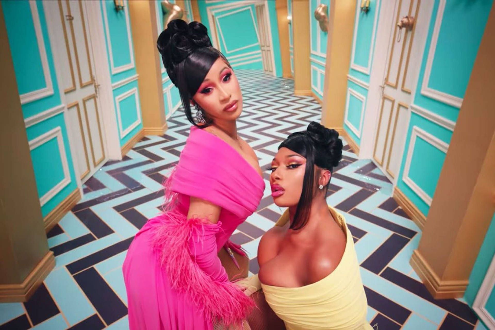 Download Cardi B With Megan Thee Stallion Wallpaper