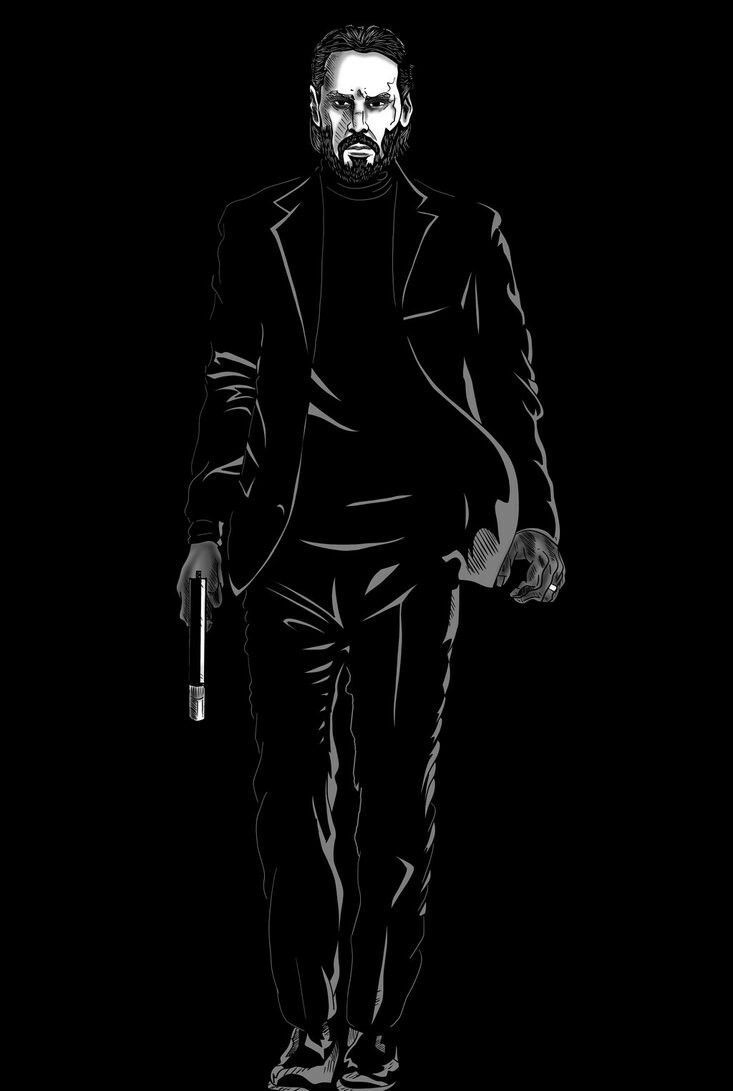 John Wick in black and white - John Wick