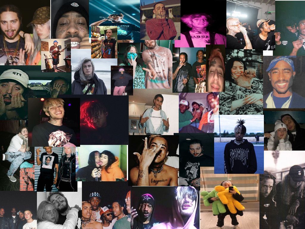 A collage of many different pictures of the late Pop Smoke - IMac
