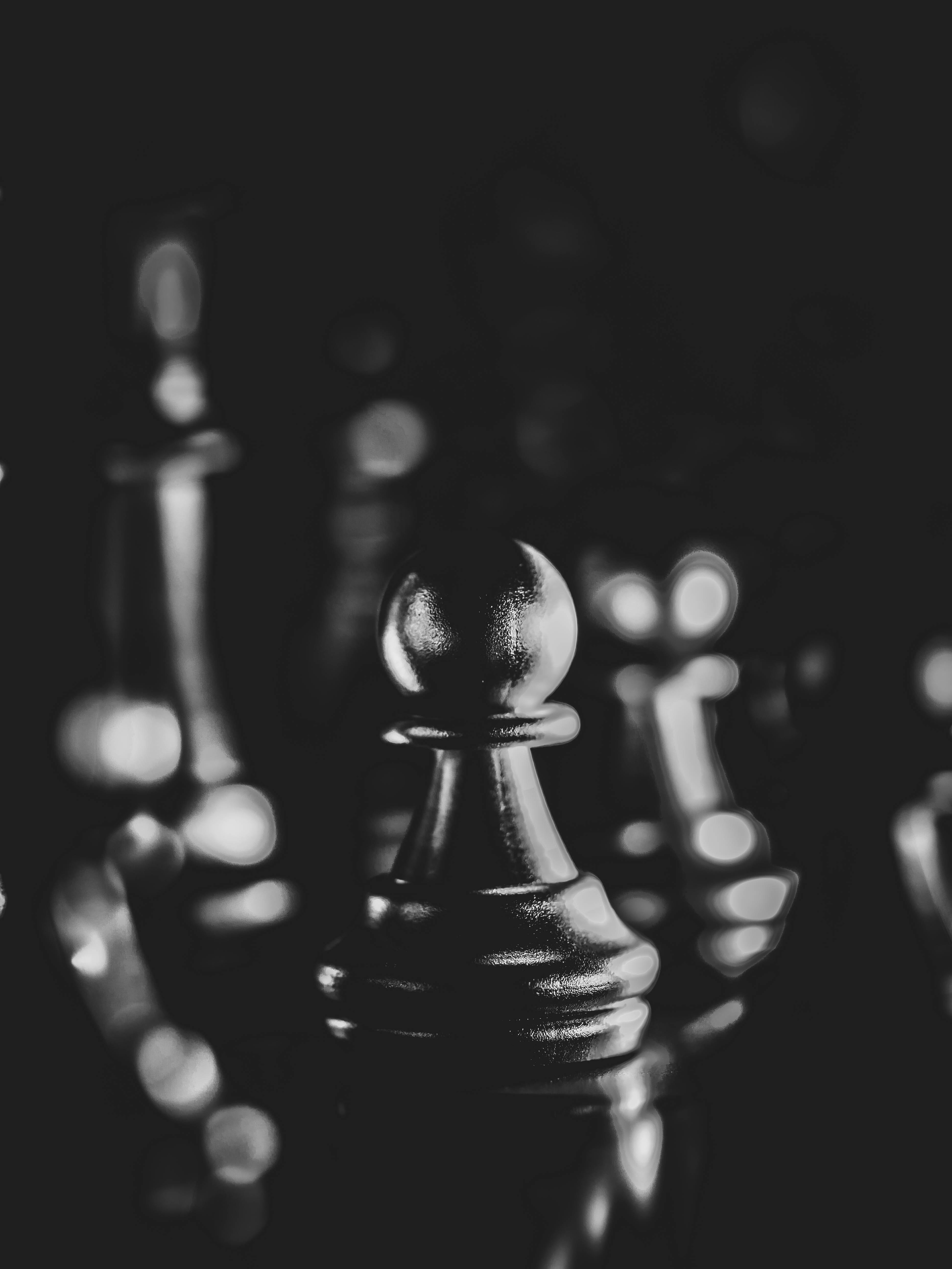 Black And White Photo Of A Chess Piece · Free