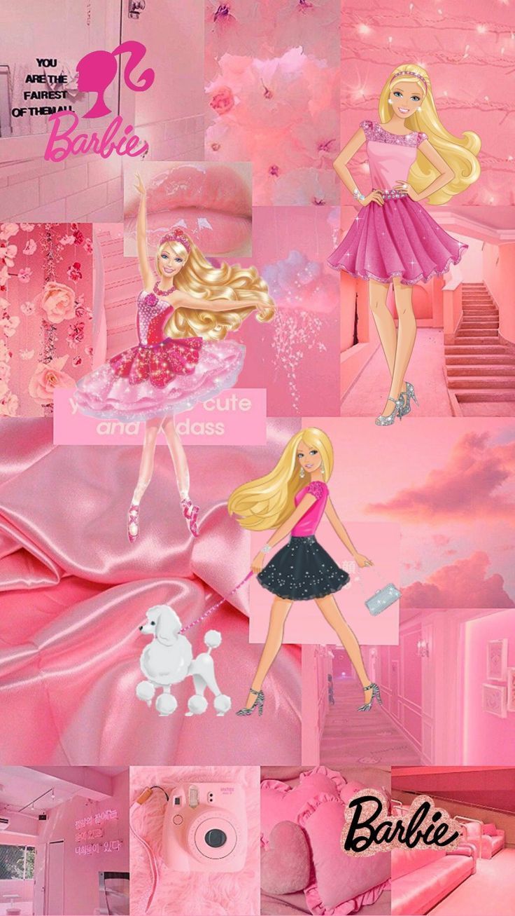 Barbie aesthetic. Barbie cartoon, Barbie theme, iPhone wallpaper girly