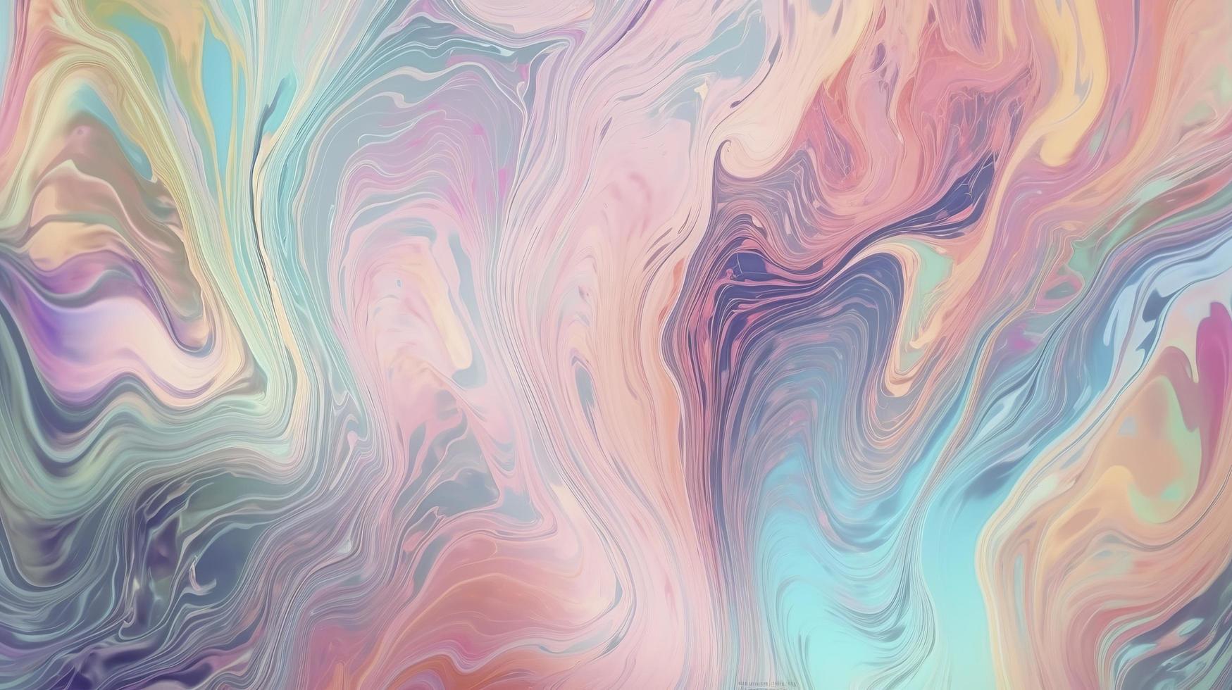 A marbled background of pastel colors - Iridescent, holographic