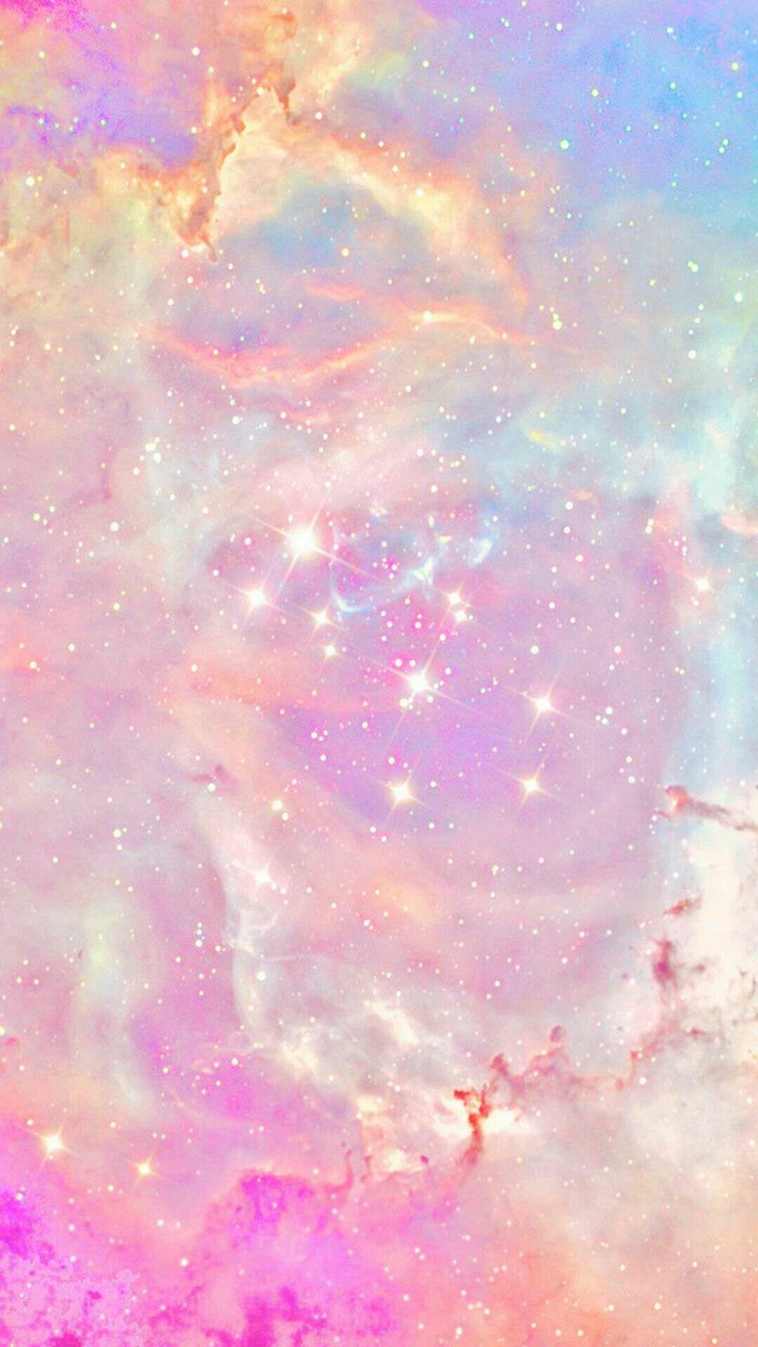 Aesthetic background of a colorful galaxy - Iridescent
