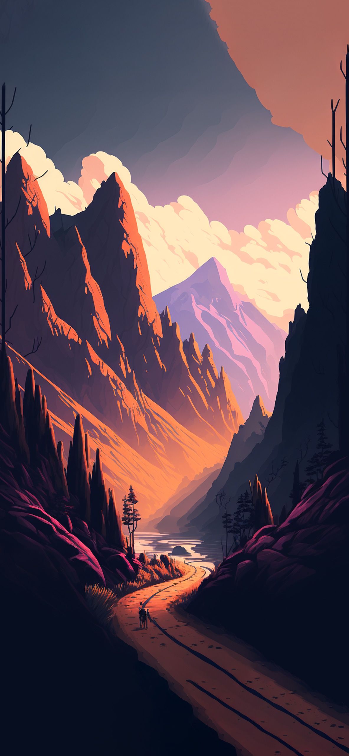 Mountain Valley Aesthetic Wallpaper Wallpaper iPhone