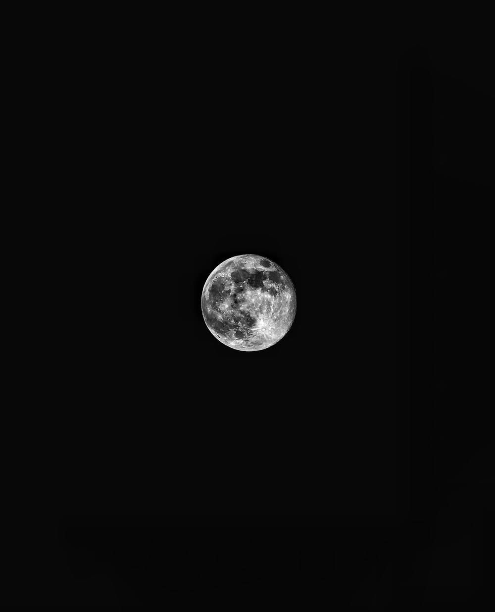 A full moon in the night sky - Moon