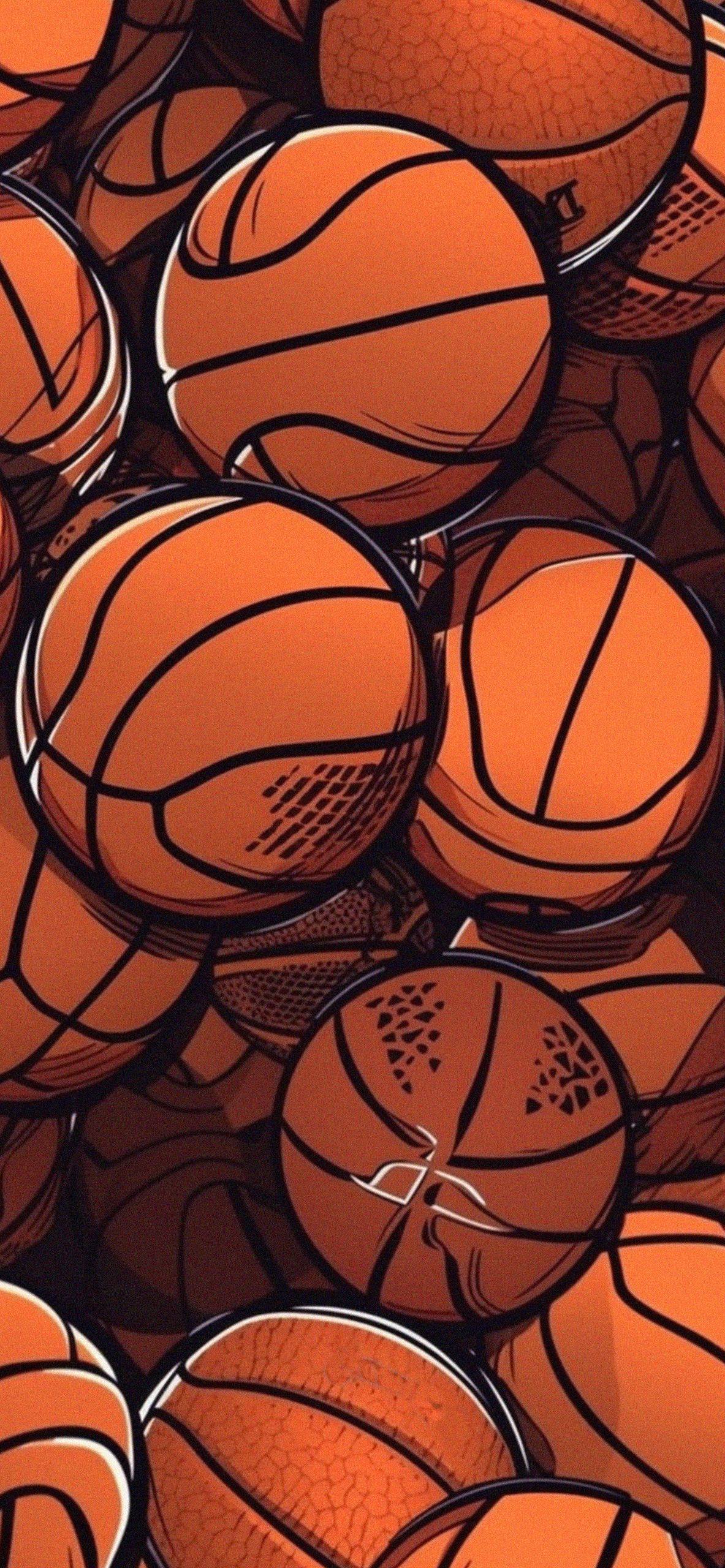 Basketball Pattern Wallpaper Aesthetic Wallpaper