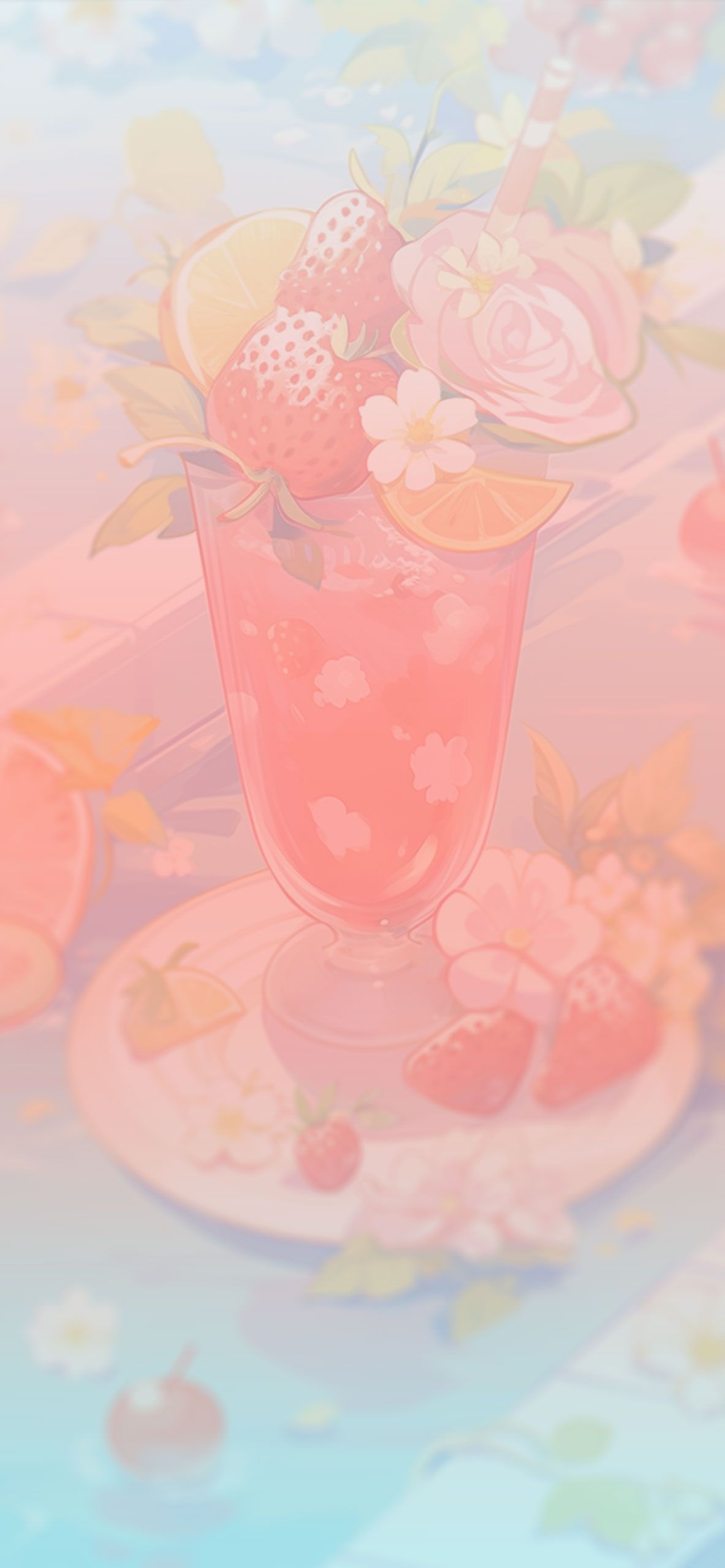 Strawberry Cocktail Summer Wallpaper Summer Wallpaper