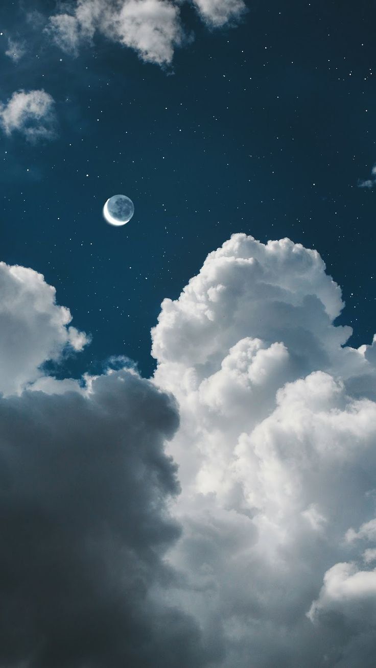 Aesthetic moon sky Wallpaper Download