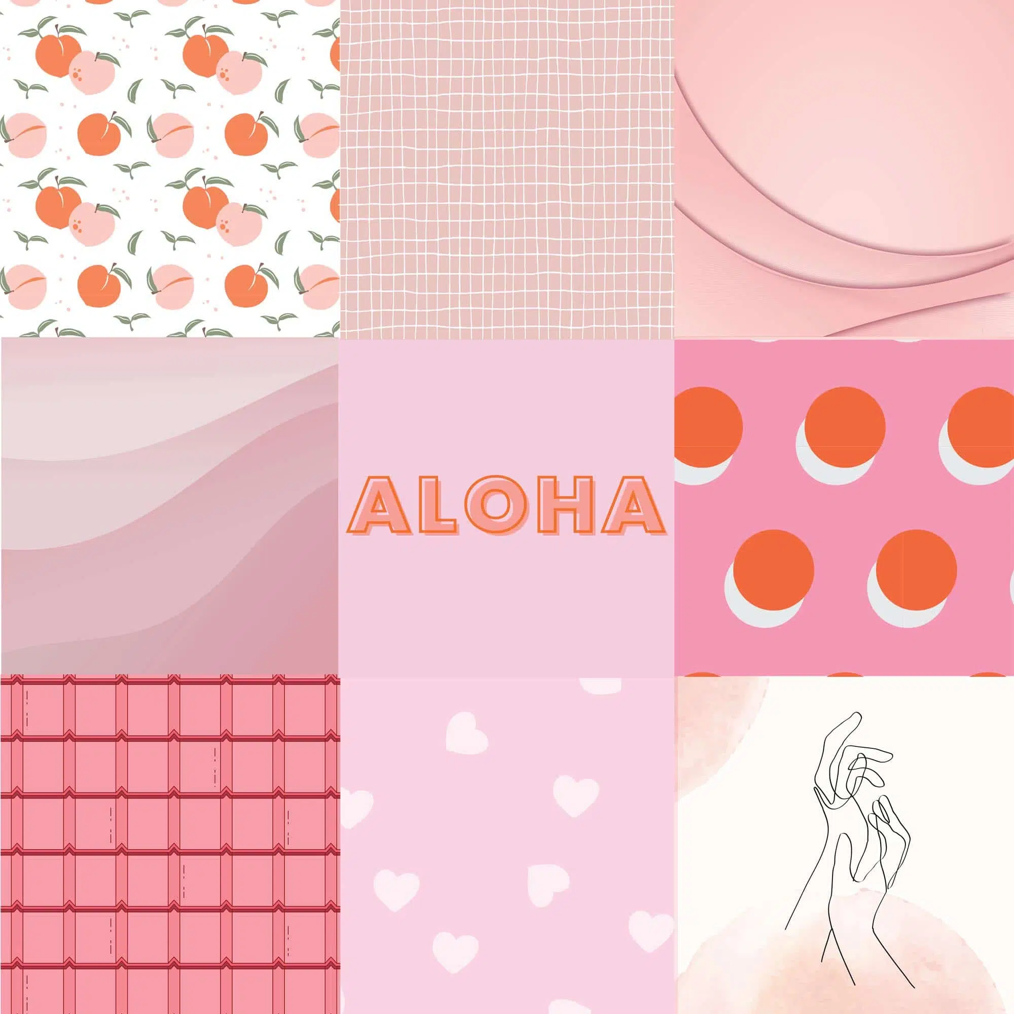 Pink Collage Wallpaper And Stick Or Non Pasted