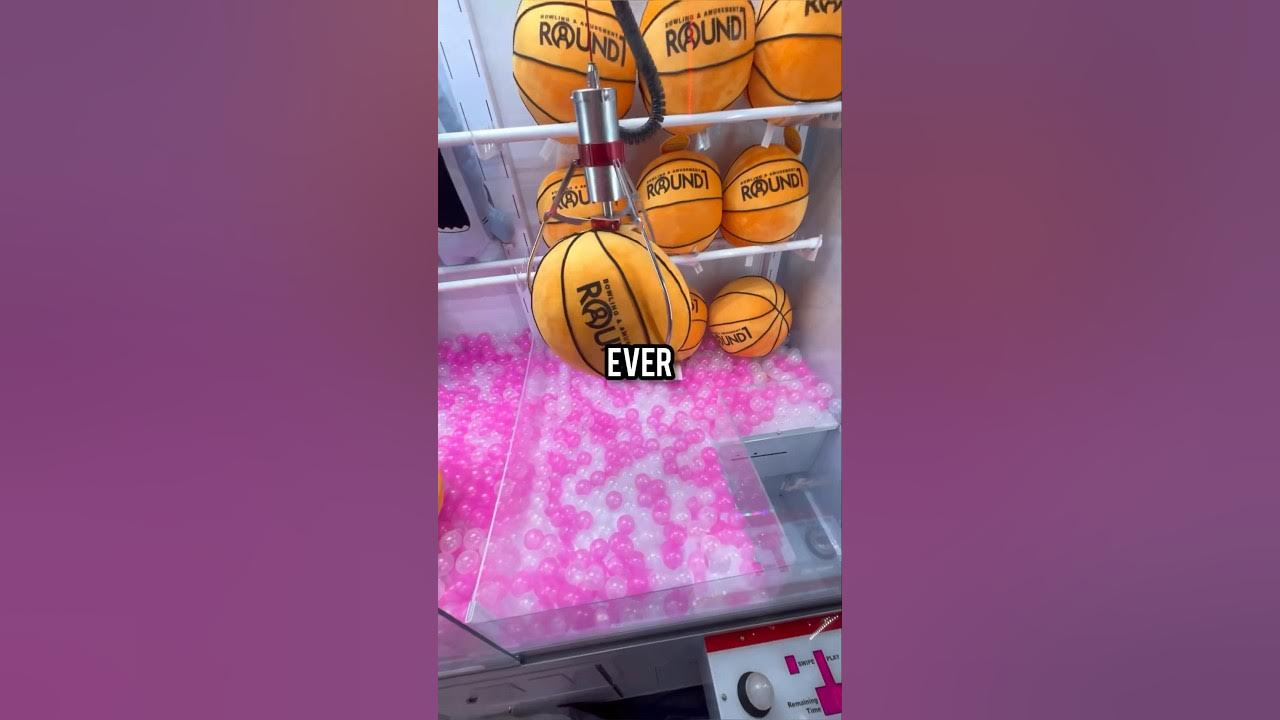 Basketball STUCK Inside of the Claw Machine!
