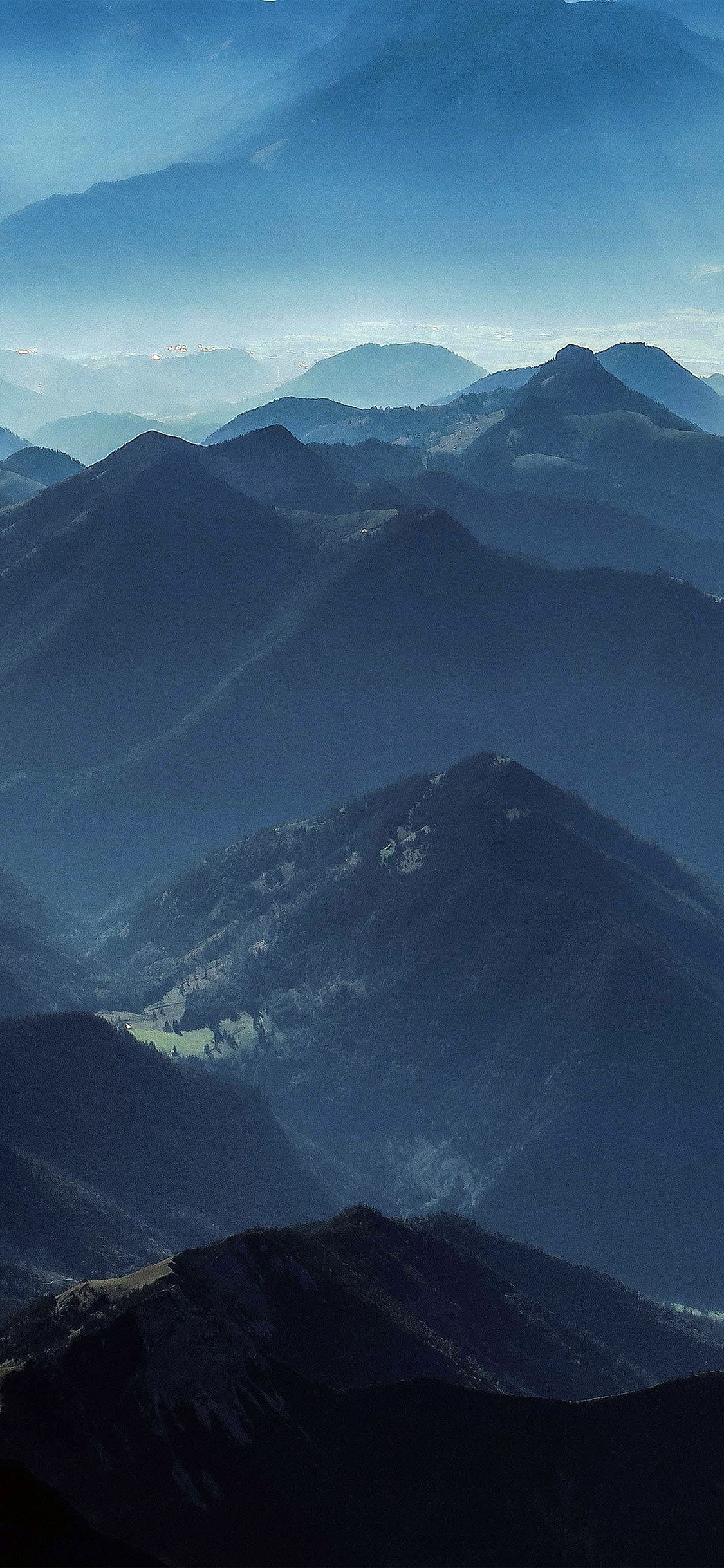 iPhone X wallpaper. mountain nature blue summer earth dark