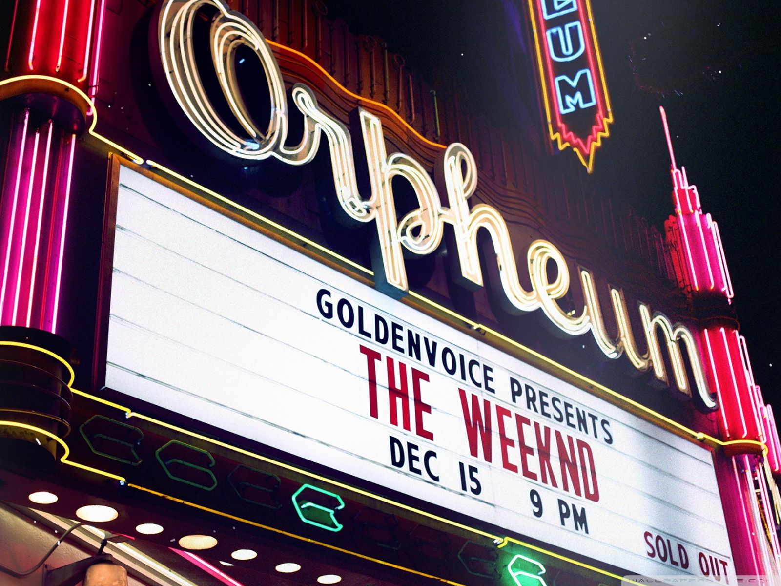The Weeknd performs at the Orpheum Theatre on December 15th at 9 PM - The Weeknd