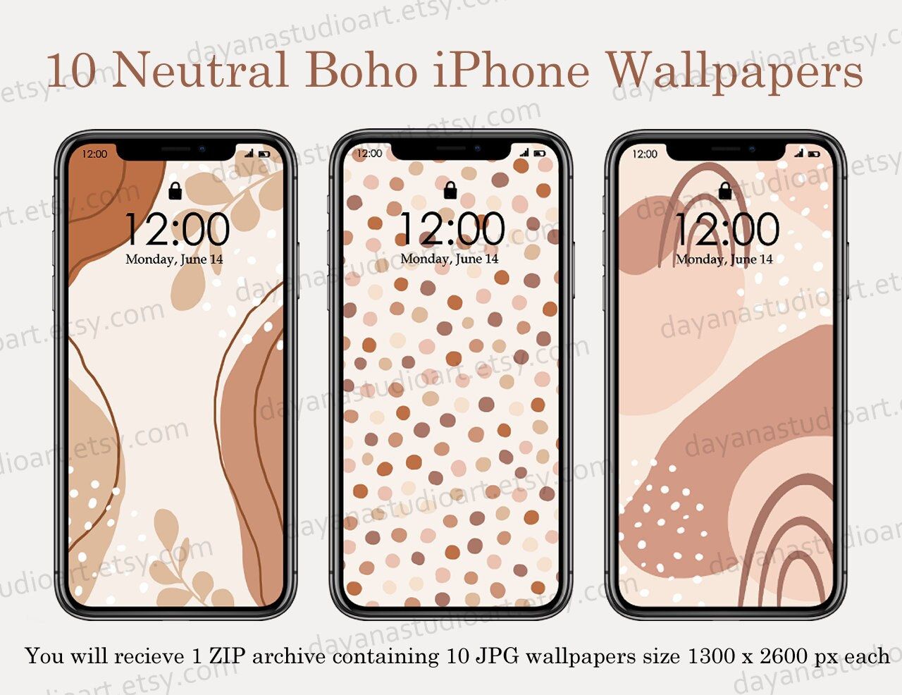 Boho iPhone Wallpaper Digital Download Aesthetic Wallpaper