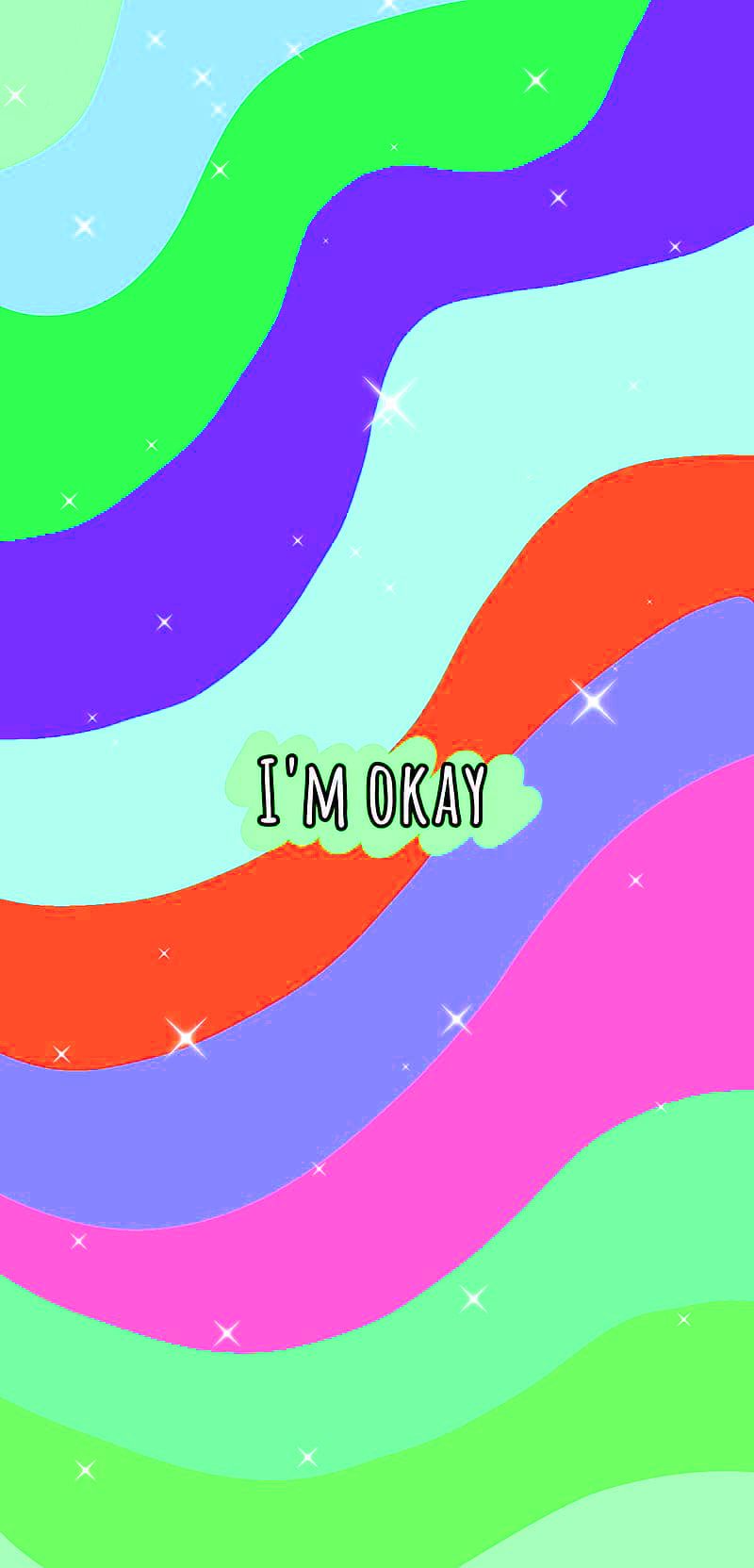 Colorful wave indie wallpaper phone background with text - Indie